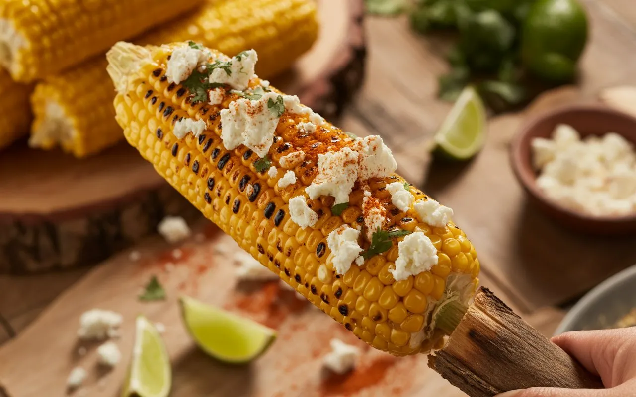 Traditional vs. Feta Cheese Elote